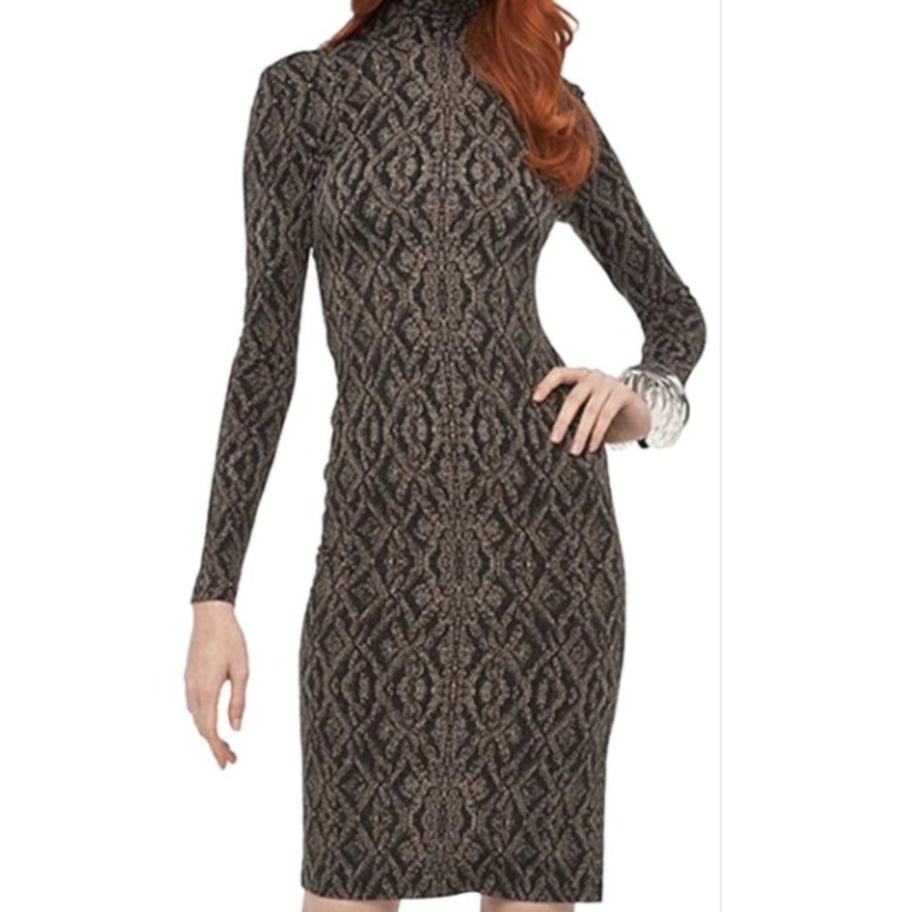 Gray Print Kamalikulture Bodycon Dress